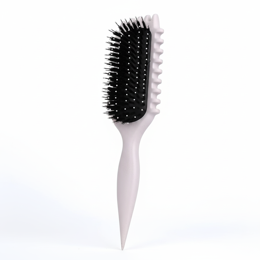 Brosse à boucler beige 28 cm
